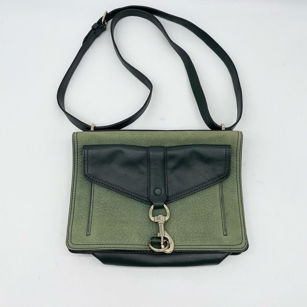 Rebecca Minkoff Vintage GREEN‎ Envelope Crossbody/Shoulder Leather & Suede